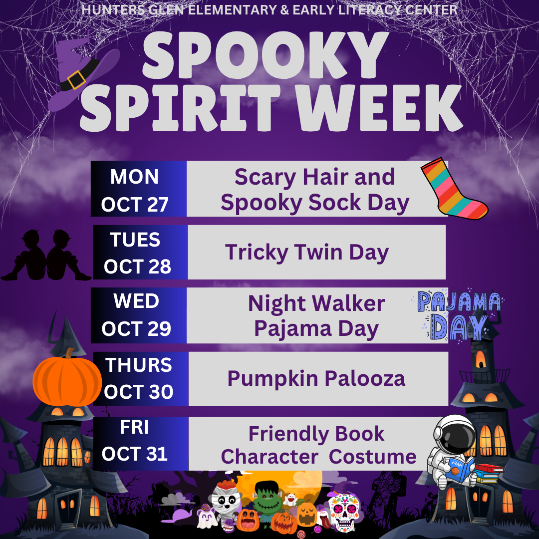  spooky spirit week flyer